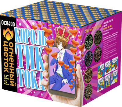 Король Тик-Тока Батарея салютов купить в Пензе | penza.salutsklad.ru