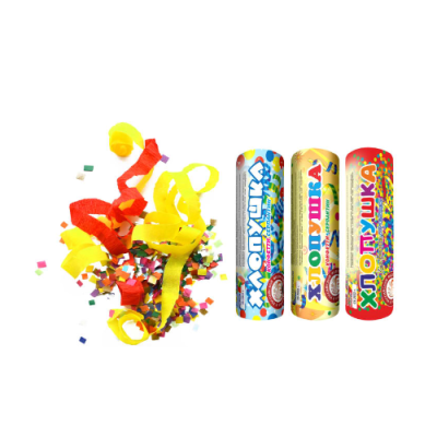 Набор ( 3конф.+3серп.) Набор хлопушек купить в Пензе | penza.salutsklad.ru